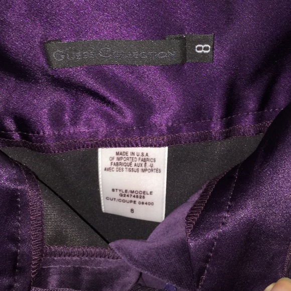 Guess Collection Dual Material Purple Mini-Skirt NWT - Picture 3 of 6